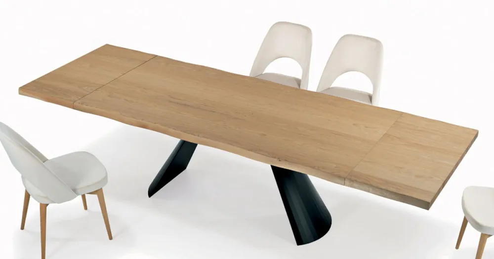Cumpără în siguranță | Masa extensibila cu margine decojita neregulata Made in Italy - Ochelari