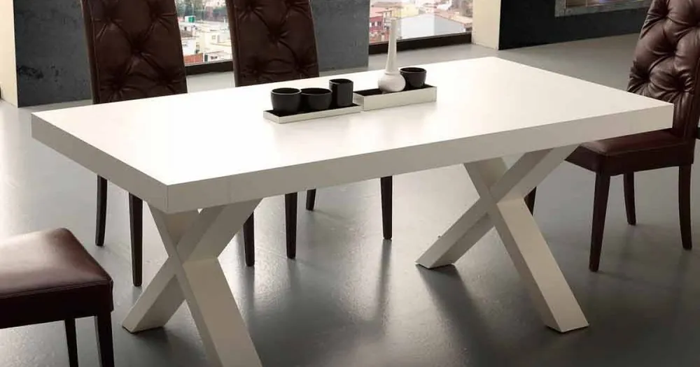 Masa moderna extensibila din melamina si MDF Denver - Lansare recentă