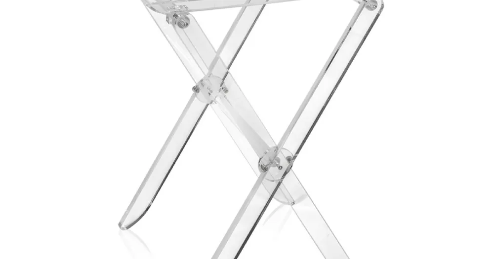 Alegerea clienților | Masă pliantă cu tava din plexiglas transparent 2 dimensiuni - Robbie