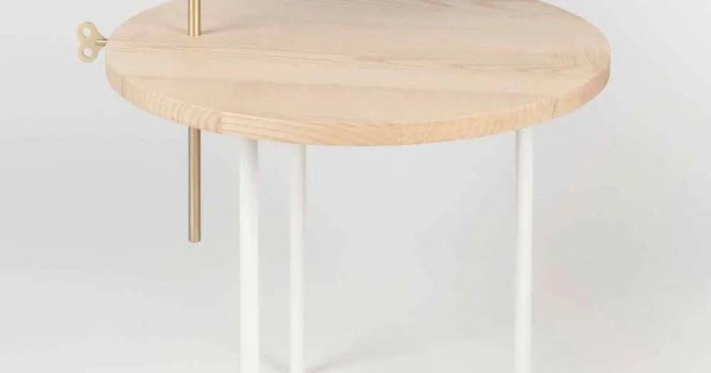 Măsuță de cafea modernă cu blat rotund din frasin Made in Italy - Velino | Outlet
