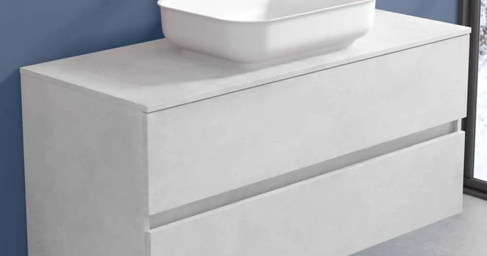 Mobilier de baie suspendat cu lavoar design în 4 finisaje - Paoletto | Reduceri